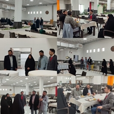 بازدید مسئولان دانشگاه قم از سلف دانشجویی مائده پردیس خواهران 